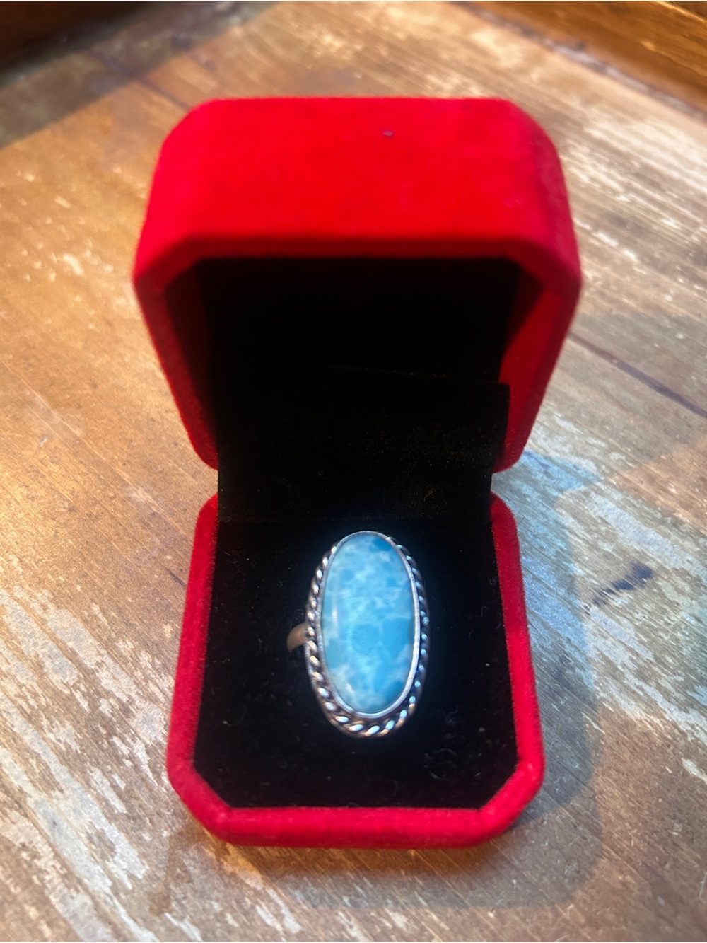 Blue stone statement ring